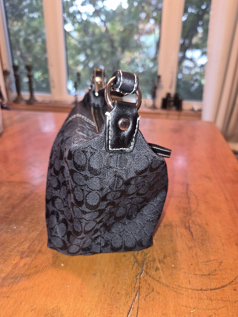 Coach Black Signature Mini Shoulder Bag - Picture 3 of 6